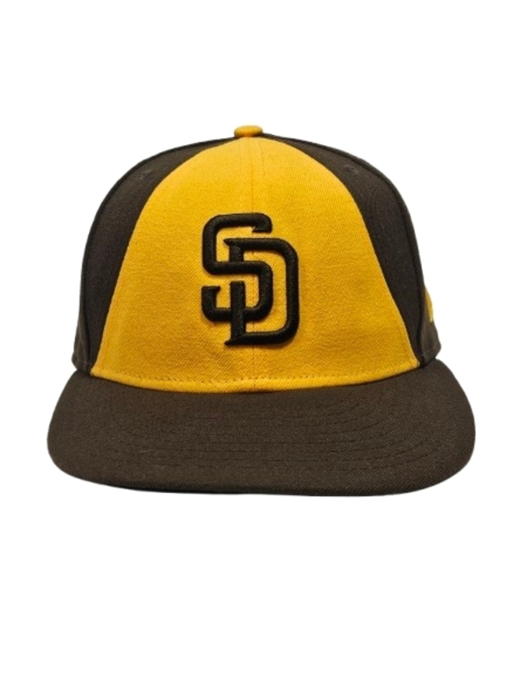 San Diego Padres Taco Bell Hat Fitted New Era 59fifty Cap 7 1/4 Brown Yellow